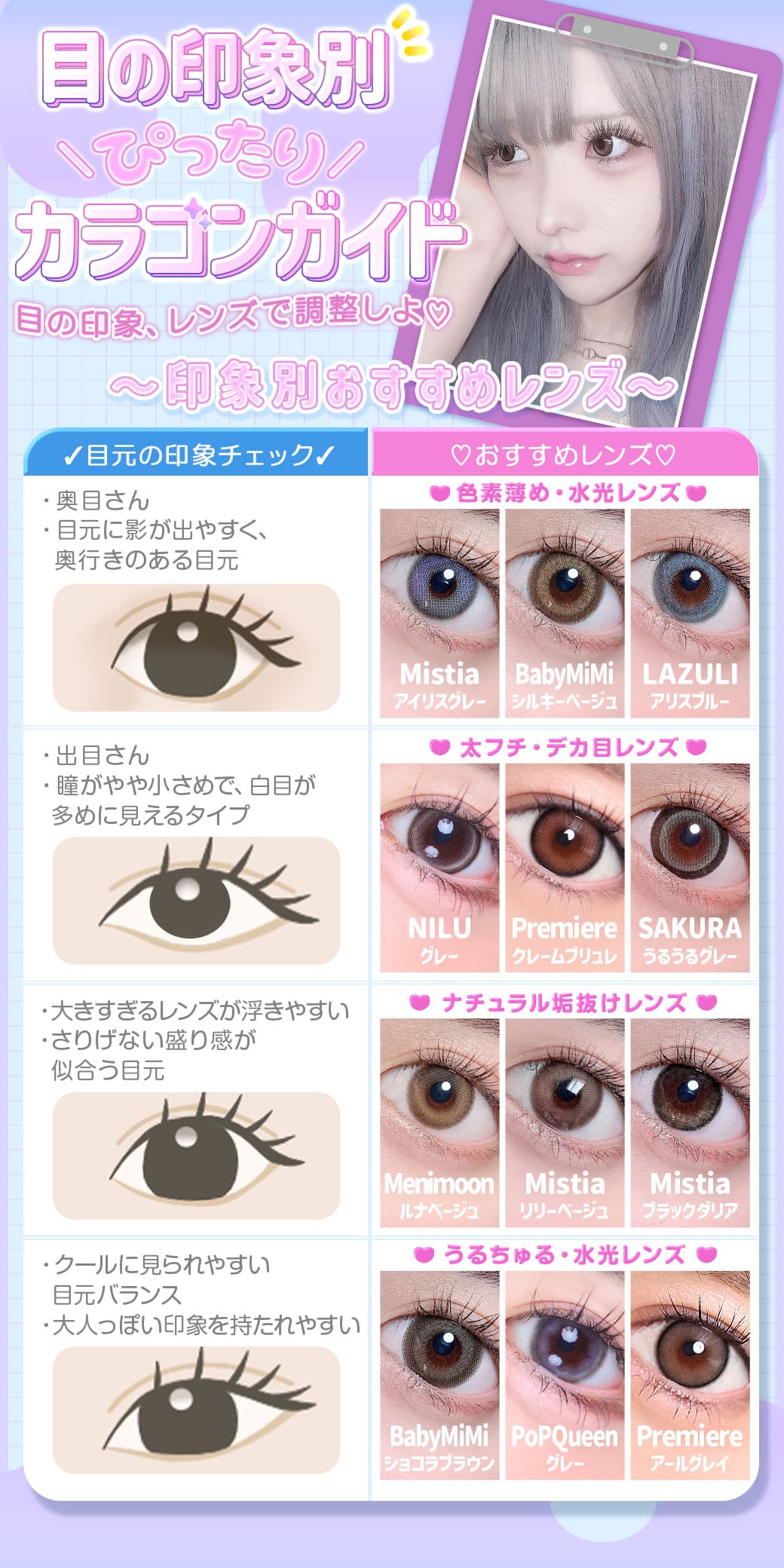 お悩み別カラコンガイド