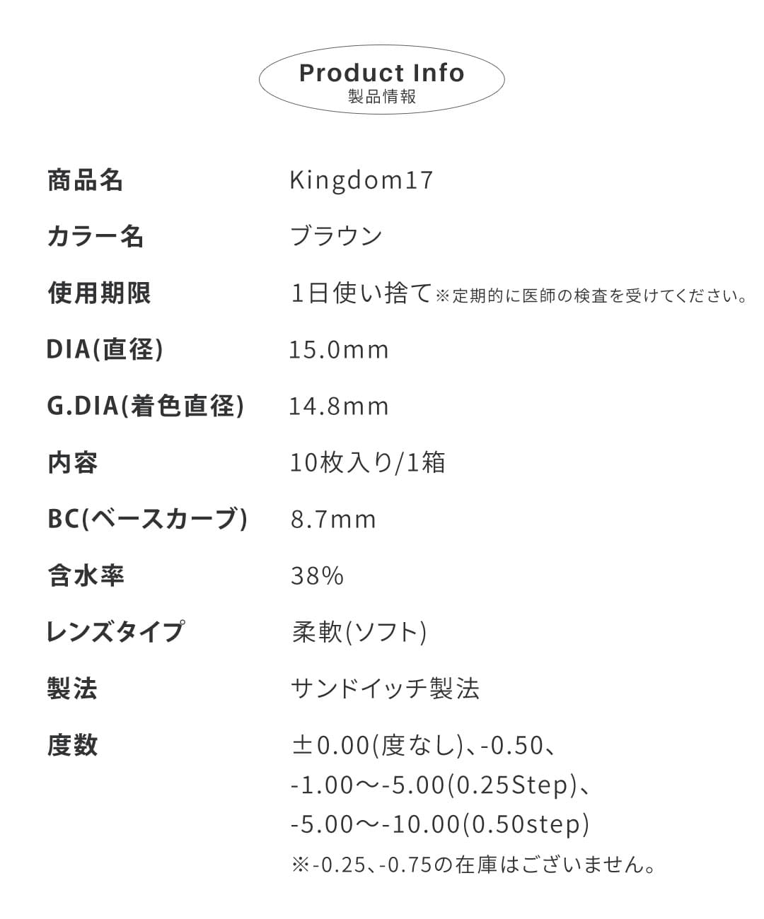 ワンデーK17(10枚入り)