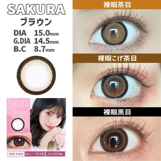 サクラ [SAKURA] DIA15.0mm 最長1年【2枚(1箱1枚ずつ)】 ブラウン