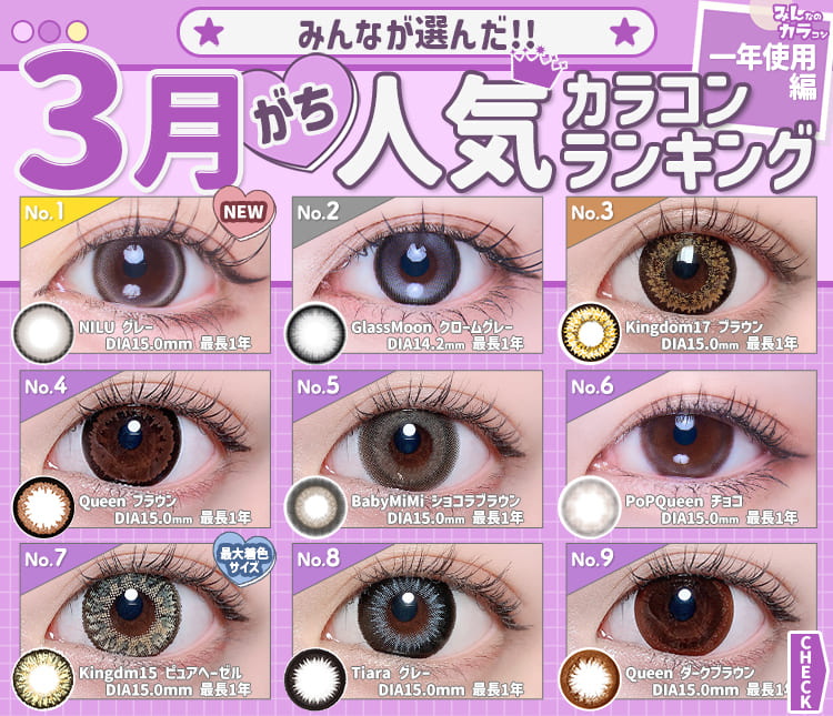 3月1年カラコンランキング