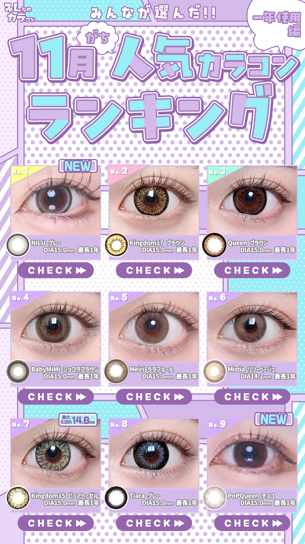 25年10月人気カラコンランキング総合編