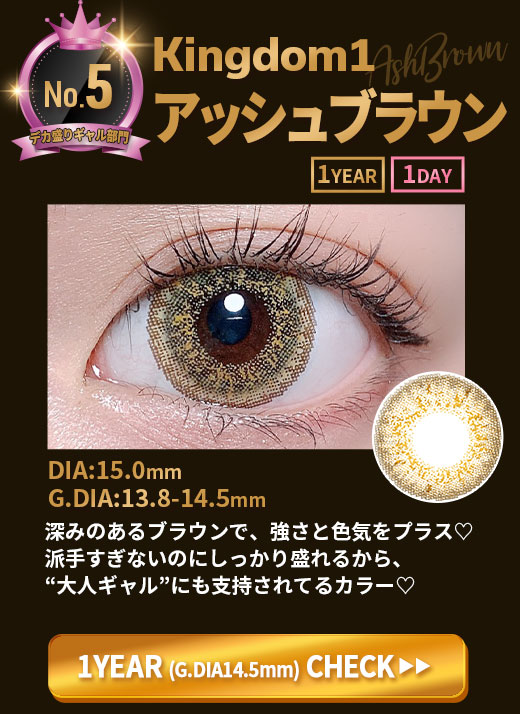 Kingdom1アッシュブラウン1年14.5mm
