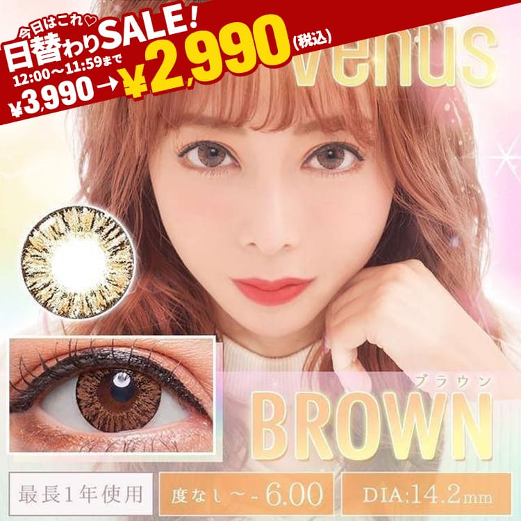 Venusブラウン最長1年【2枚(1箱1枚ずつ)】
