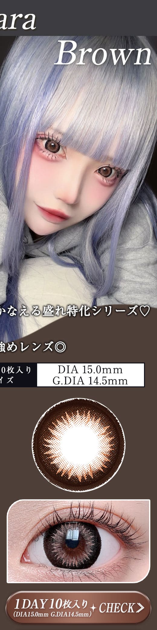 Tiaraブラウン1DAY10枚