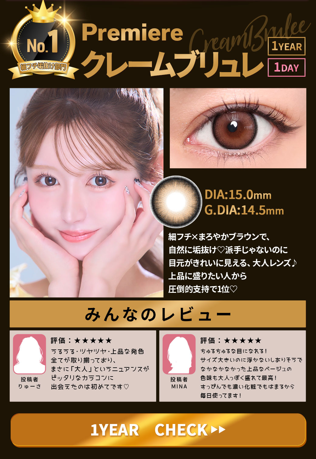 Premiereクレームブリュレ1年