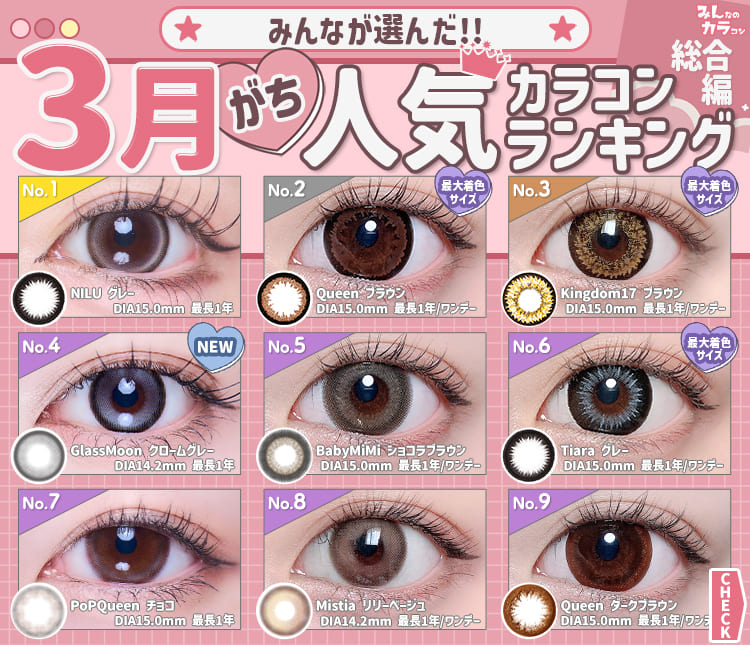 3月カラコン総合ランキング