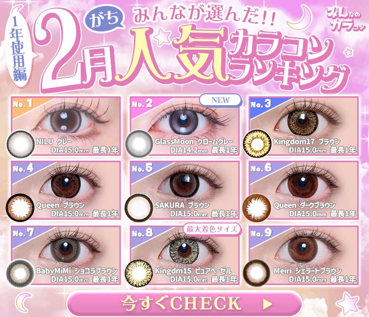 2月1年カラコンランキング